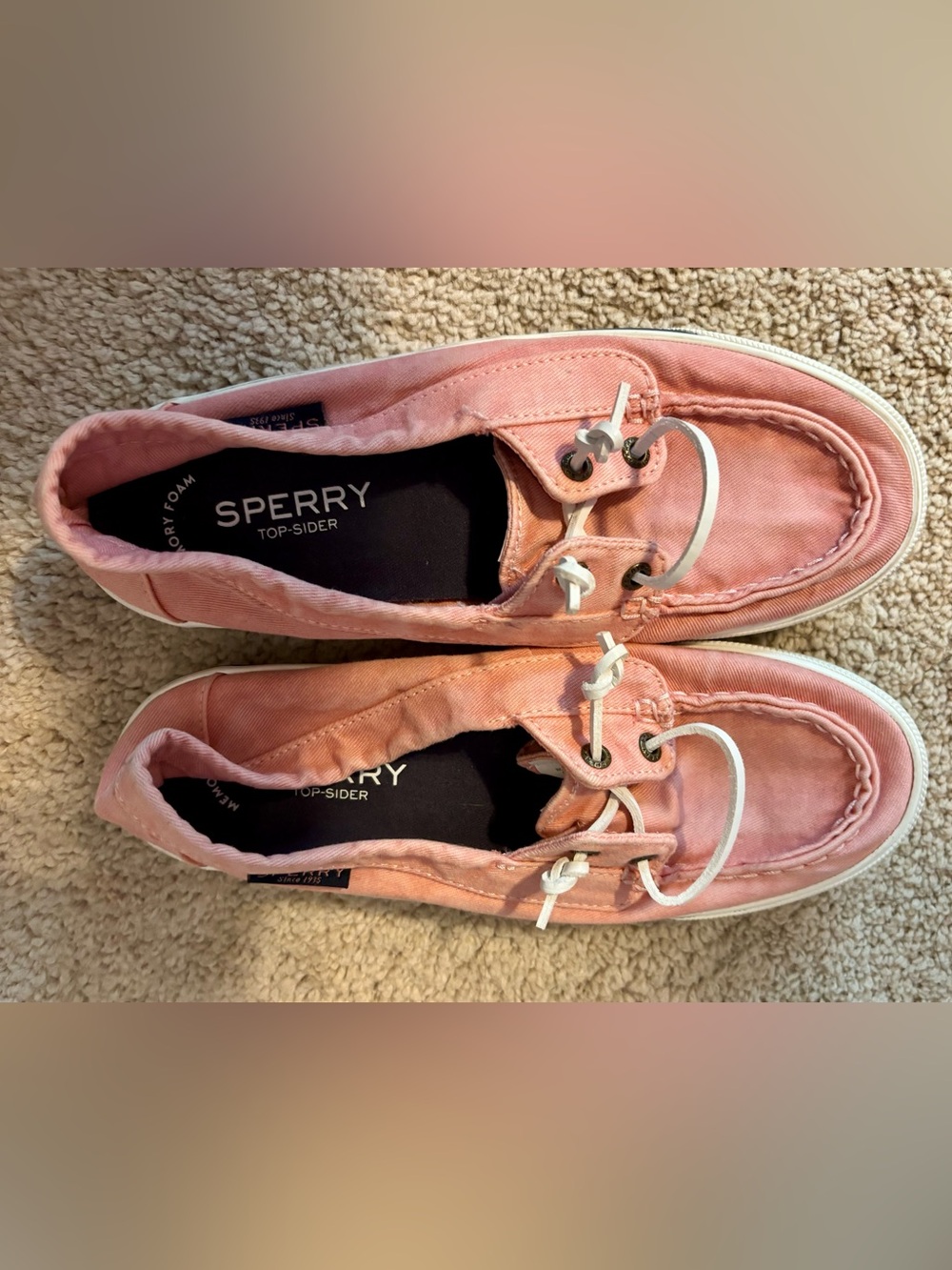 Speedy Pink/coral Canvas Moccasin-Style Boat Shoes
